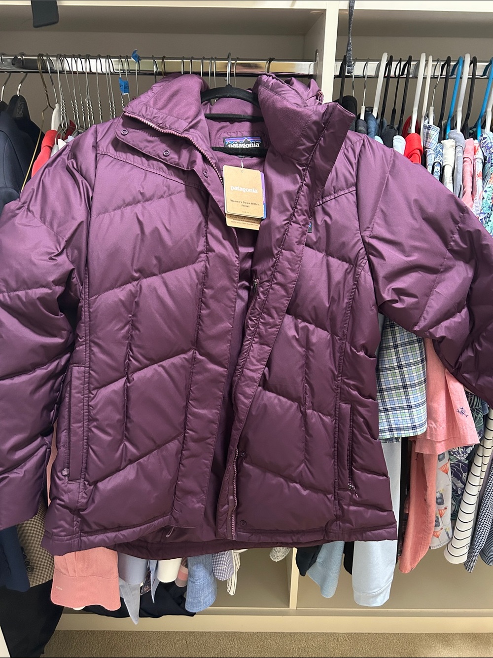 Patagonia women’s Plum Quilted Puffer Jacket